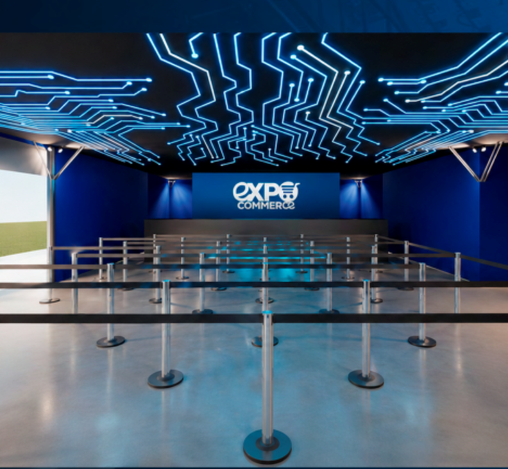 Render da entrada cenográfica do evento